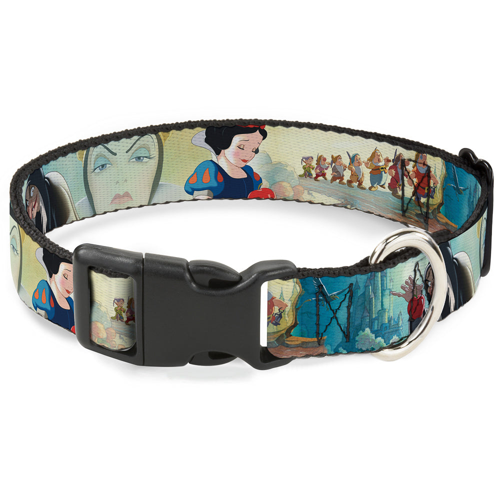 Plastic Clip Collar - Snow White/Dwarves/Old Witch/Evil Queen Scenes Dog Collars Plastic Clip Side Release Disney