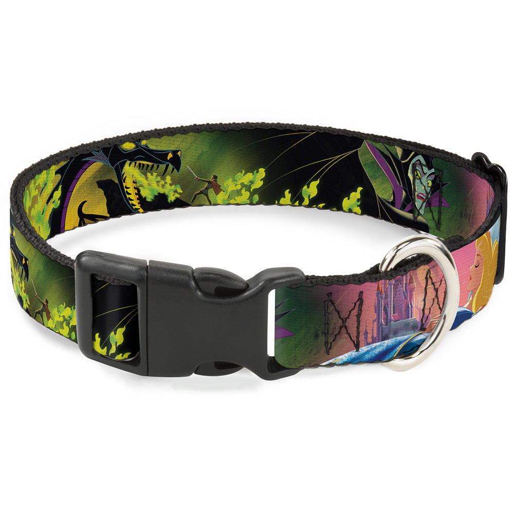 Plastic Clip Collar - Sleeping Beauty & Maleficent/Maleficent Dragon Scenes Dog Collars Plastic Clip Side Release Disney
