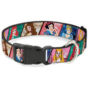Plastic Clip Collar - Disney Princess Poses/Castle Blocks Dog Collars Plastic Clip Side Release Disney