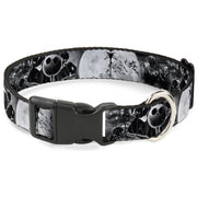 Plastic Clip Collar - Jack & Oogie Boogie Scenes Grays Dog Collars Plastic Clip Side Release Disney
