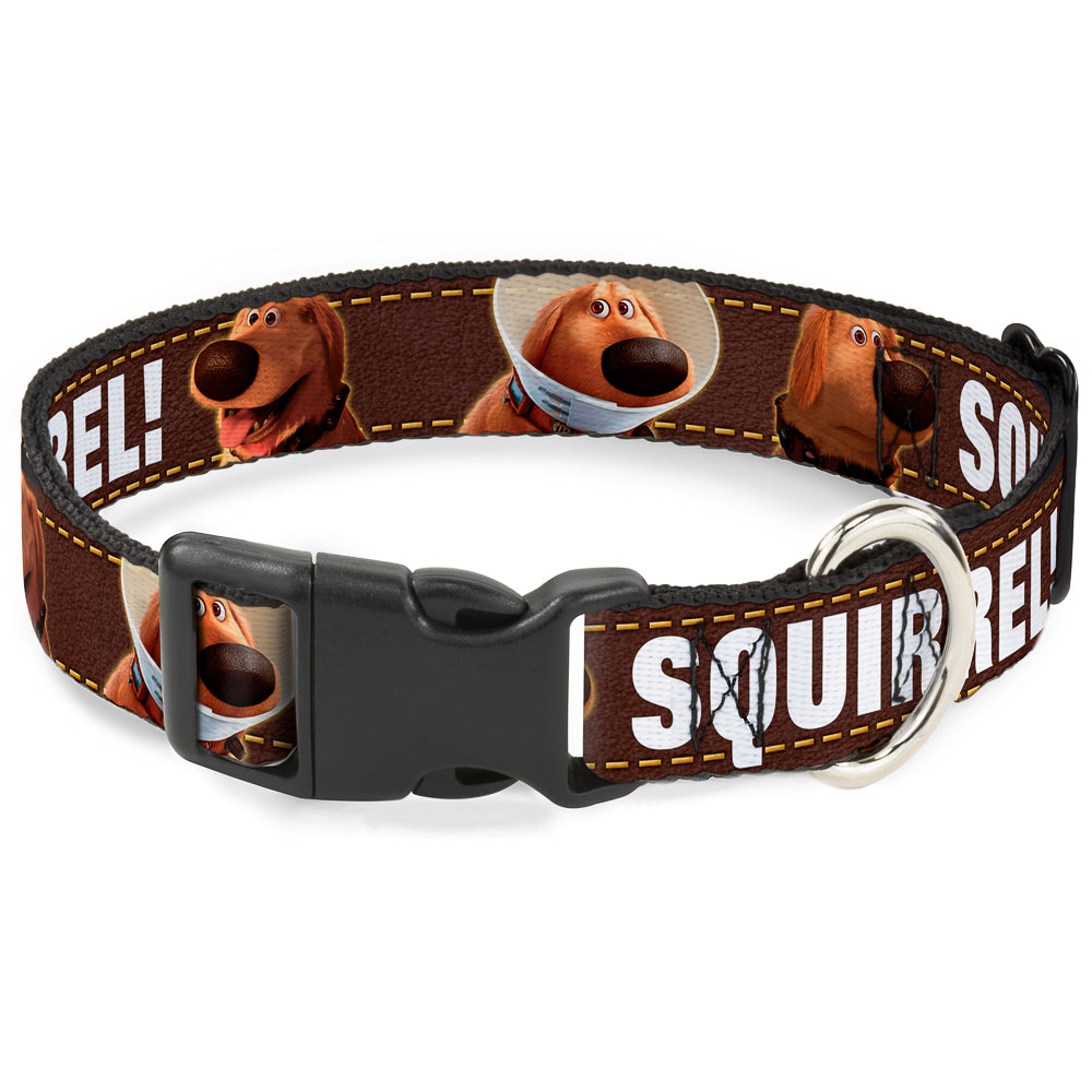 Plastic Clip Collar - Dug 3-Poses/SQUIRREL! Brown/Yellow/White Dog Collars Plastic Clip Side Release Disney