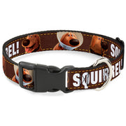 Plastic Clip Collar - Dug 3-Poses/SQUIRREL! Brown/Yellow/White Dog Collars Plastic Clip Side Release Disney