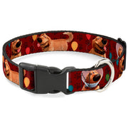 Plastic Clip Collar - Dug 4-Poses/Balloons/Paw Print Reds Dog Collars Plastic Clip Side Release Disney