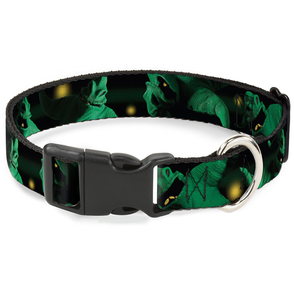 Plastic Clip Collar - Oogie Boogie 4-Poses Black/Yellow/Green Dog Collars Plastic Clip Side Release Disney