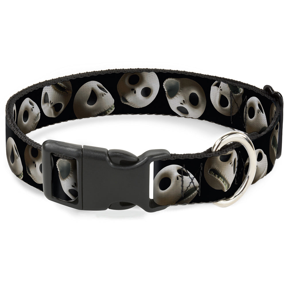 Plastic Clip Collar - Jack 10-Expressions Staggered Black Dog Collars Plastic Clip Side Release Disney