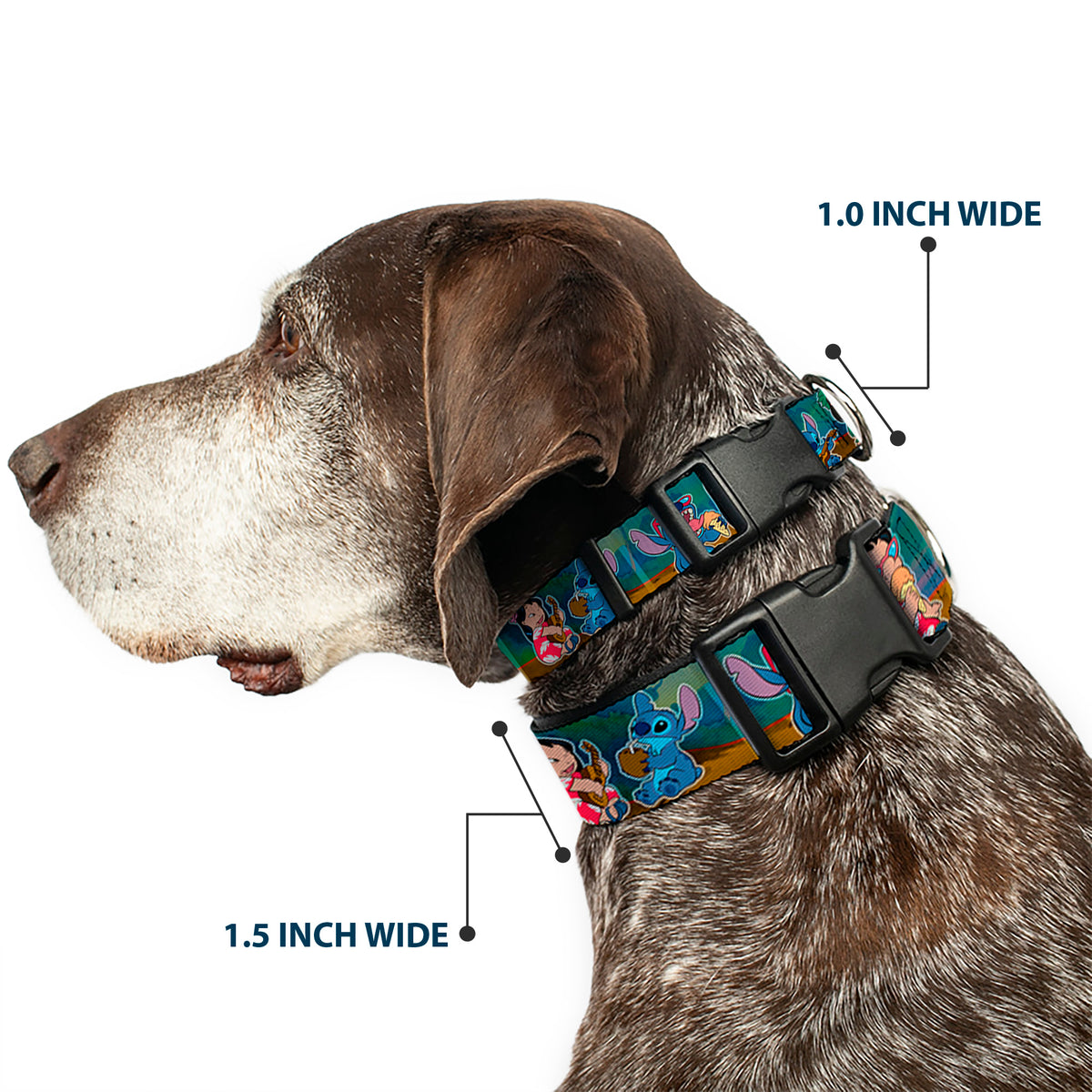 Plastic Clip Collar - Lilo & Stitch 5-Scene Blocks Dog Collars Plastic Clip Side Release Disney