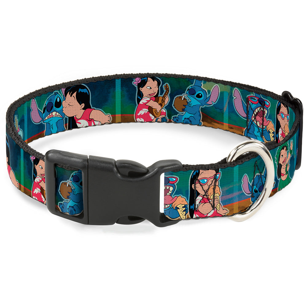 Plastic Clip Collar - Lilo & Stitch 5-Scene Blocks Dog Collars Plastic Clip Side Release Disney