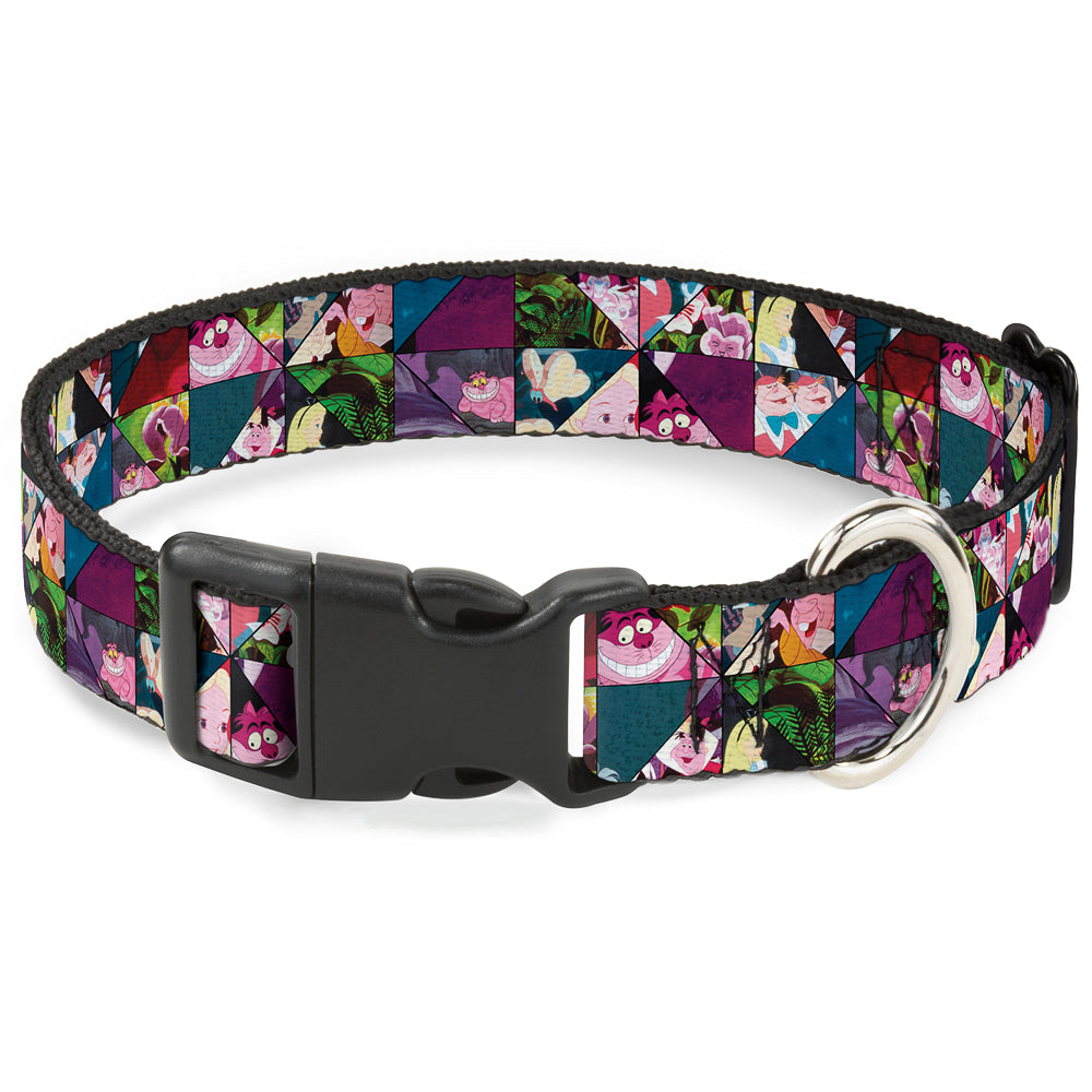 Plastic Clip Collar - Alice in Wonderland Kaleidoscope Scenes Dog Collars Plastic Clip Side Release Disney