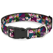 Plastic Clip Collar - Alice in Wonderland Kaleidoscope Scenes Dog Collars Plastic Clip Side Release Disney