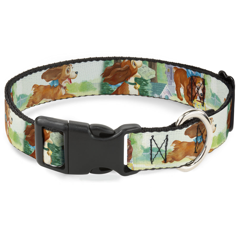 Plastic Clip Collar - Lady 3-Scene Poses Dog Collars Plastic Clip Side Release Disney