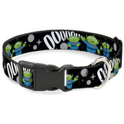 Plastic Clip Collar - Toy Story 3-Aliens OOOOOHHH Black/White/Gray Dog Collars Plastic Clip Side Release Disney