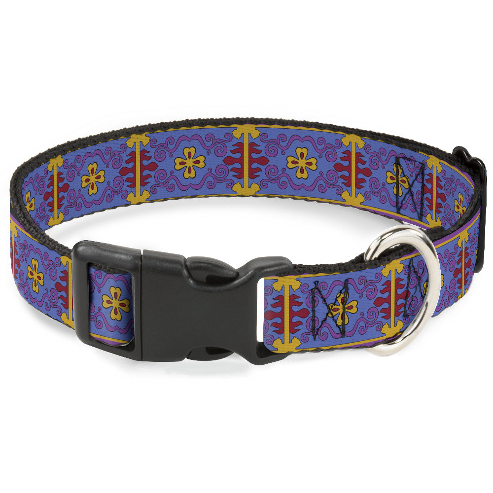 Plastic Clip Collar - Classic Aladdin Magic Carpet Tapestry Blue/Purple/Gold/Red Dog Collars Plastic Clip Side Release Disney