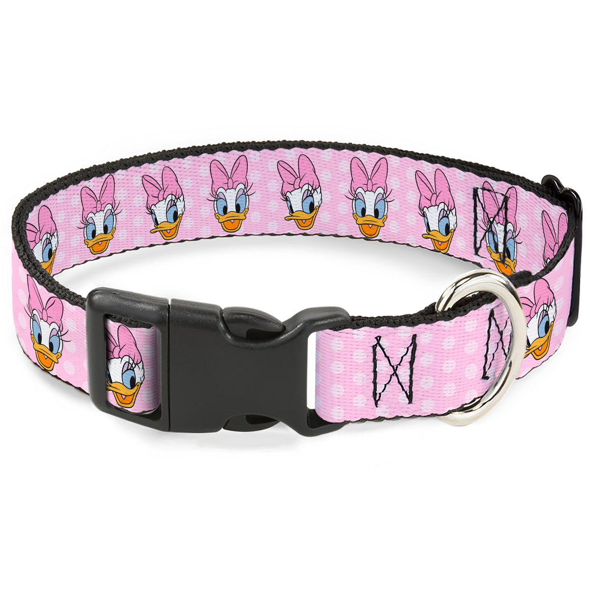 Plastic Clip Collar - Daisy Duck 2-Expressions/Dots Pinks Dog Collars Plastic Clip Side Release Disney