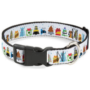 Plastic Clip Collar - Pixar Holiday Collection Character Gifts Lineup/Stars White/Blues Dog Collars Plastic Clip Side Release Disney