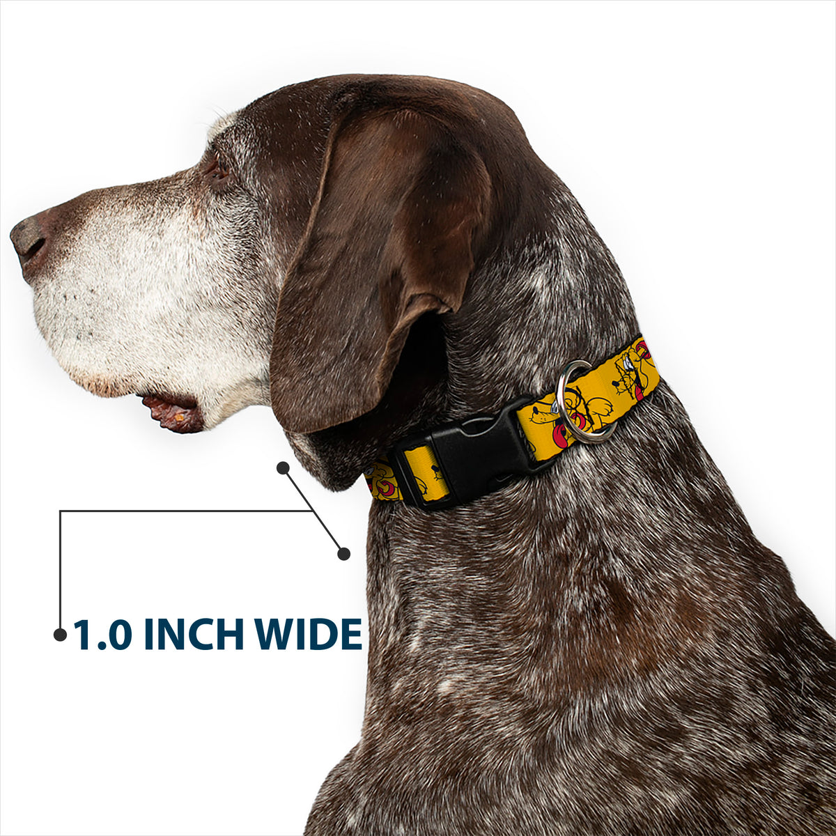 Plastic Clip Collar - Disney Pluto Poses Orange Dog Collars Plastic Clip Side Release Disney