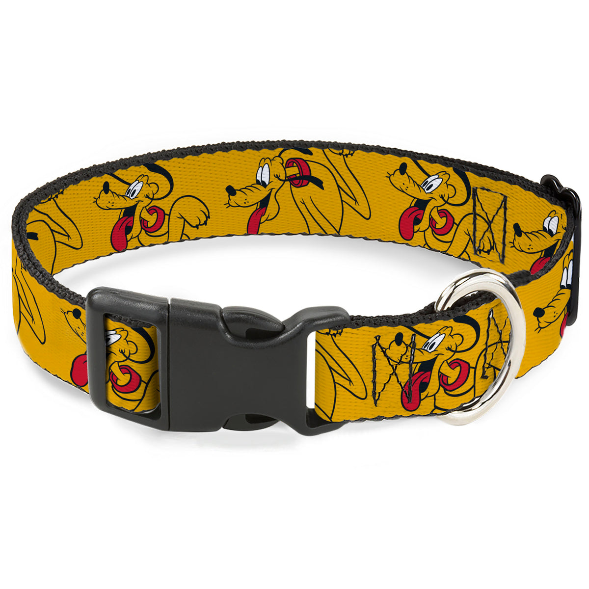 Plastic Clip Collar - Disney Pluto Poses Orange Dog Collars Plastic Clip Side Release Disney