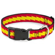 Plastic Clip Collar - The Flash Bolt Stripe Red/Yellow Dog Collars Plastic Clip Side Release DC Comics