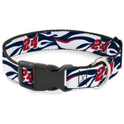 Plastic Clip Collar - William Byron #24 Car Scheme White/Red/Blue Dog Collars Plastic Clip Side Release Hendrick Motorsports