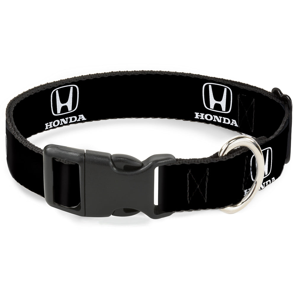 Plastic Clip Collar - Honda Logo Black/White Dog Collars Plastic Clip Side Release Honda
