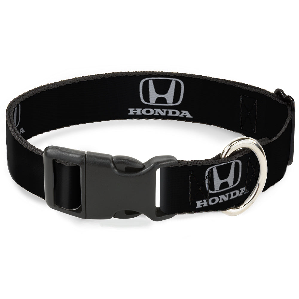 Plastic Clip Collar - Honda Logo Black/Silver Dog Collars Plastic Clip Side Release Honda