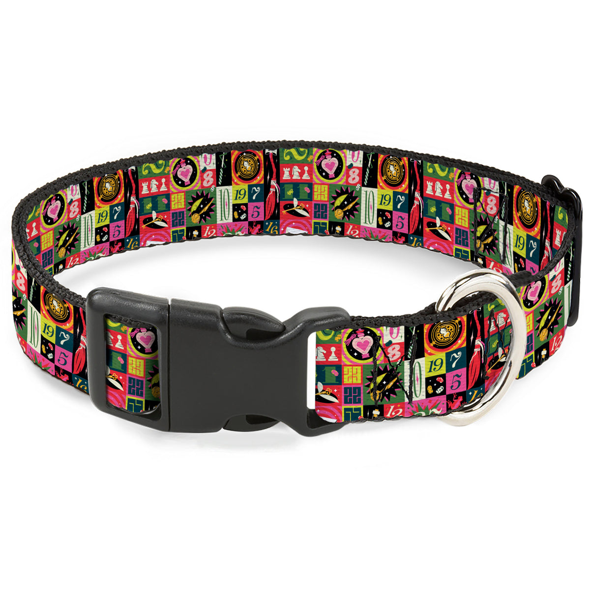 Plastic Clip Collar - Harry Potter Deck the Holidays Christmas Collage Multi Color Dog Collars Plastic Clip Side Release Harry Potter