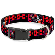 Plastic Clip Collar - HARLEY QUINN Bomb Poses/Suits Black/Purple/Red Dog Collars Plastic Clip Side Release DC Comics