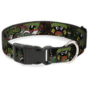 Plastic Clip Collar - Marvin the Martian 4-Poses Galaxy Dog Collars Plastic Clip Side Release Looney Tunes
