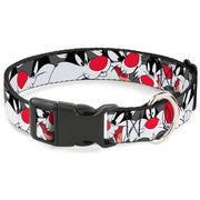 Plastic Clip Collar - Sylvester the Cat Expressions Gray Dog Collars Plastic Clip Side Release Looney Tunes