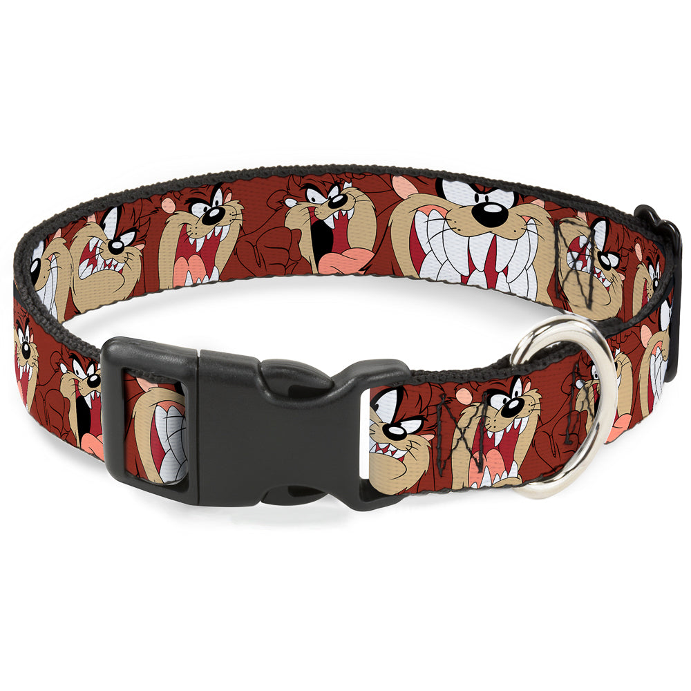 Plastic Clip Collar - Tasmanian Devil Expressions Brown Dog Collars Plastic Clip Side Release Looney Tunes
