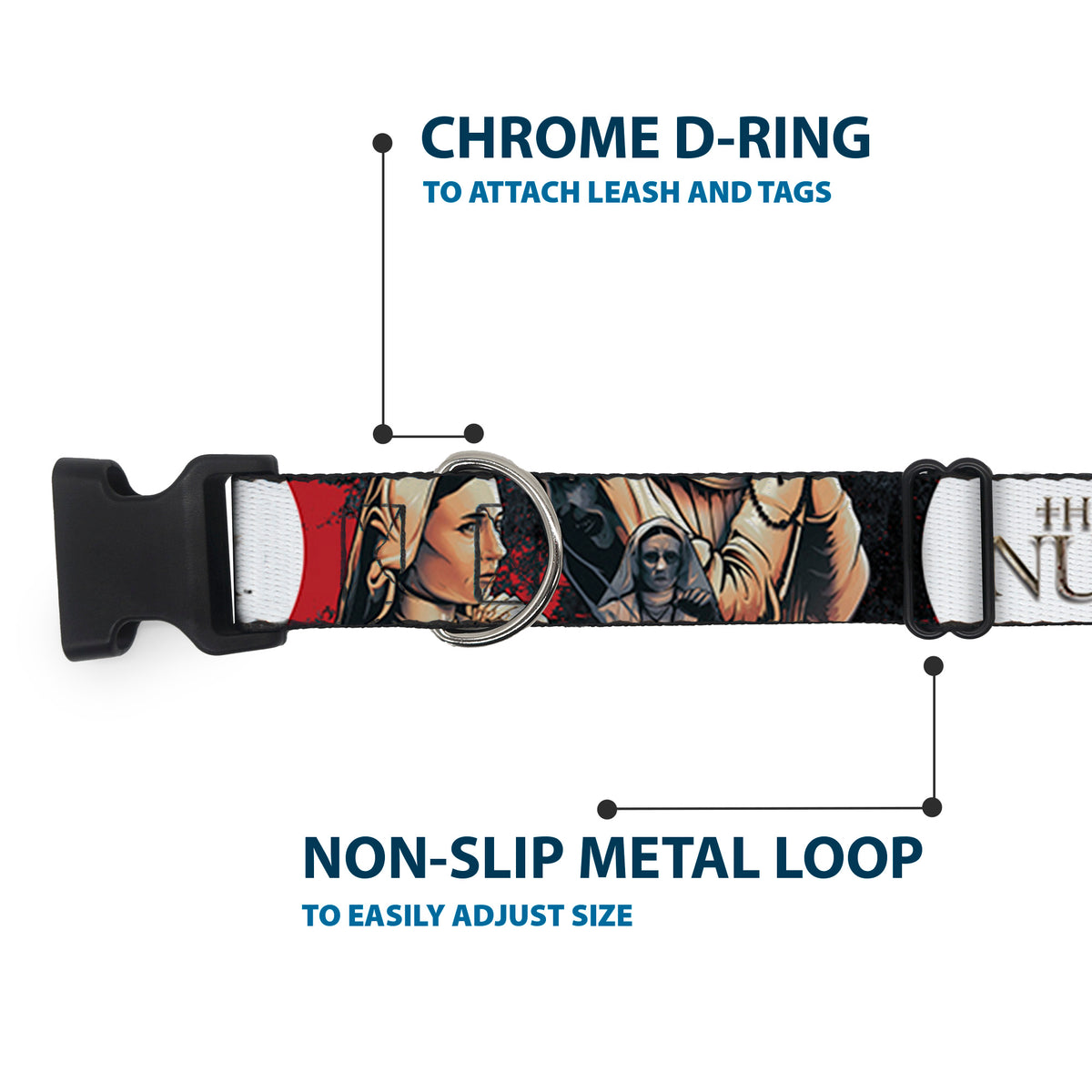 Plastic Clip Collar - THE NUN Sister Irene Poses Collage Dog Collars Plastic Clip Side Release The Nun