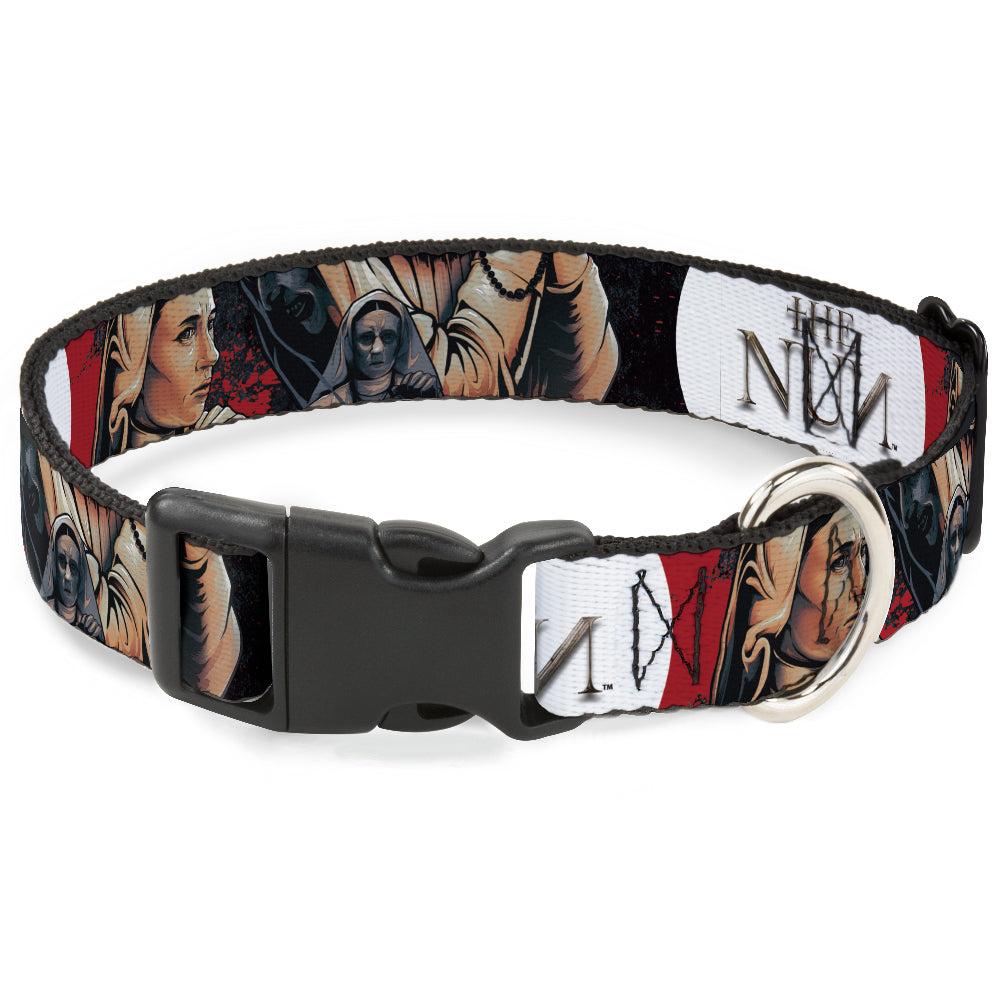 Plastic Clip Collar - THE NUN Sister Irene Poses Collage Dog Collars Plastic Clip Side Release The Nun