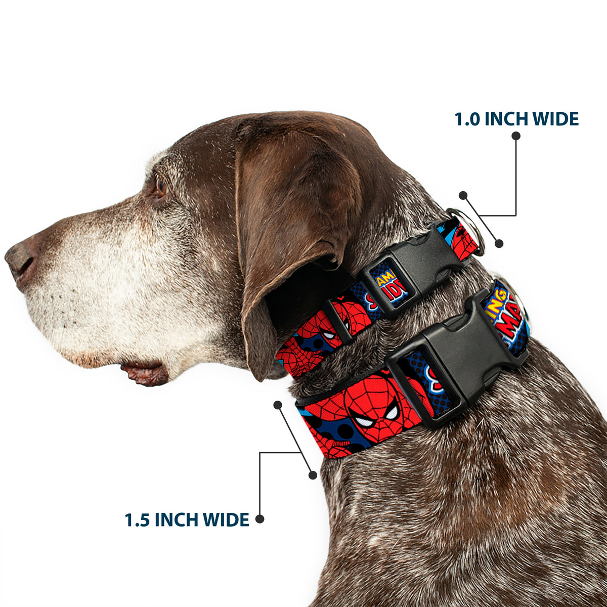 Plastic Clip Collar - Amazing Spider-Man Dog Collars Plastic Clip Side Release Marvel Comics