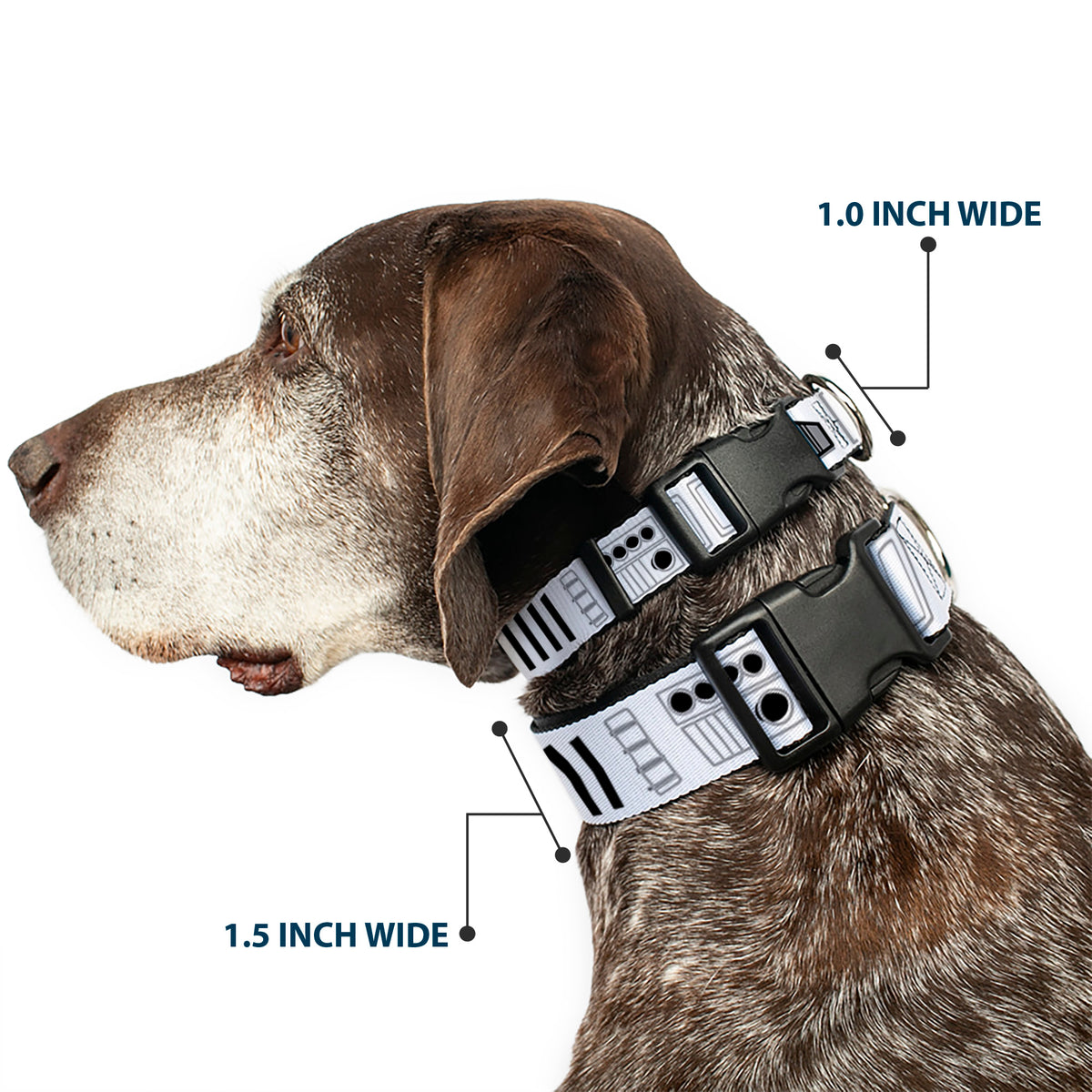 Plastic Clip Collar - Star Wars Stormtroopers Utility Belt2 Bounding White/Grays/Black Dog Collars Plastic Clip Side Release Star Wars