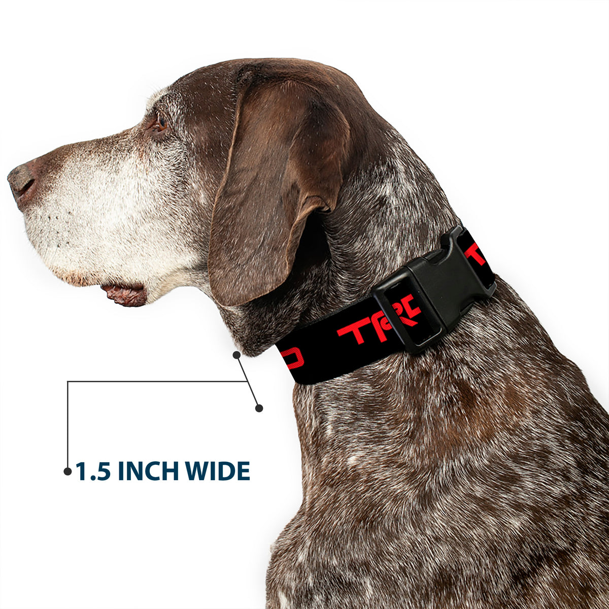 Plastic Clip Collar - Toyota Racing Development TRD Logo Black/Red Dog Collars Plastic Clip Side Release Toyota