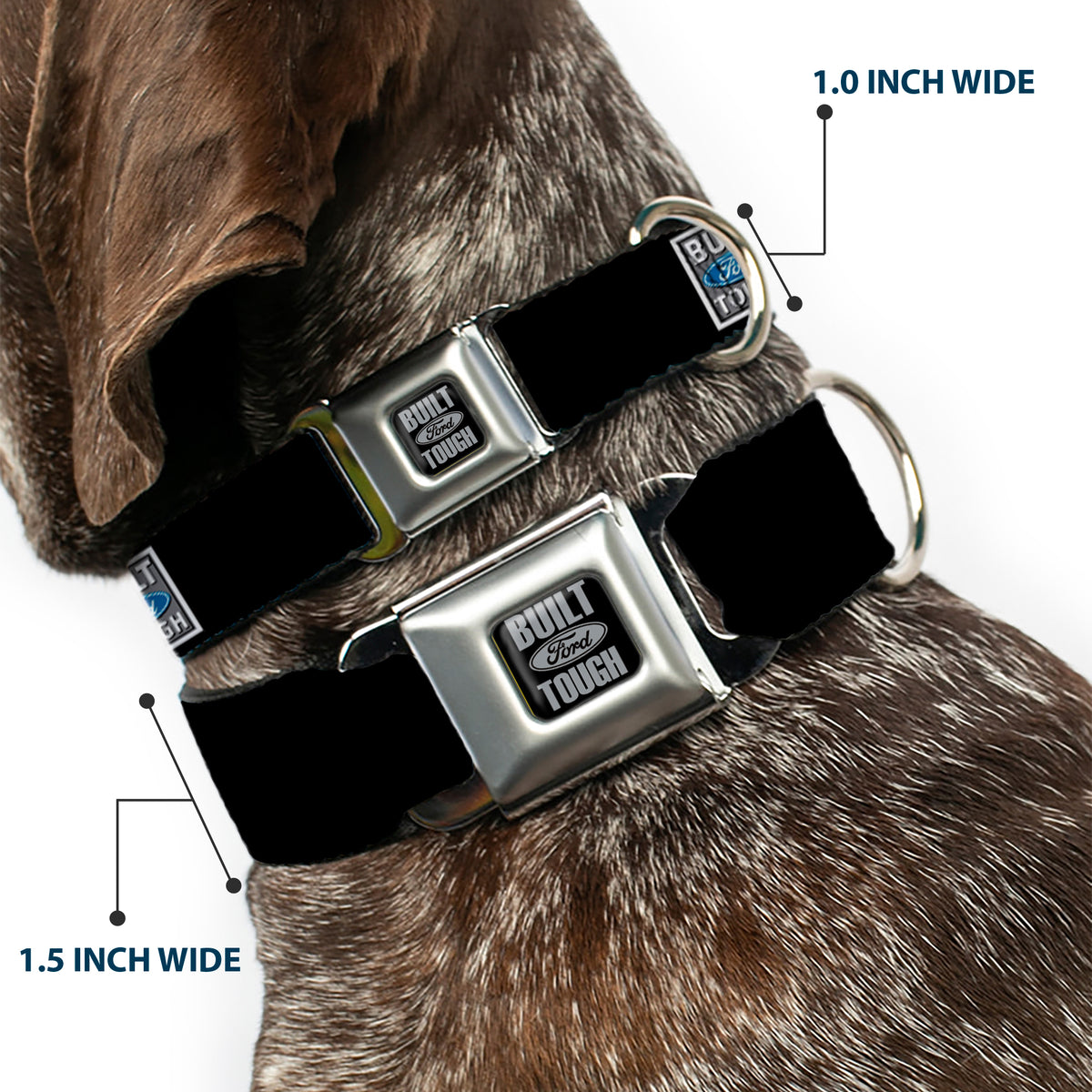 Built Ford Tough Seatbelt Buckle Collar - Built Ford Tough Logo REPEAT Dog Collars Seatbelt Buckle Ford