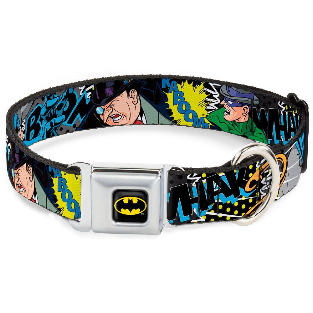 Batman Full Color Black Yellow Seatbelt Buckle Collar - Batman & Villains1 Dog Collars Seatbelt Buckle DC Comics