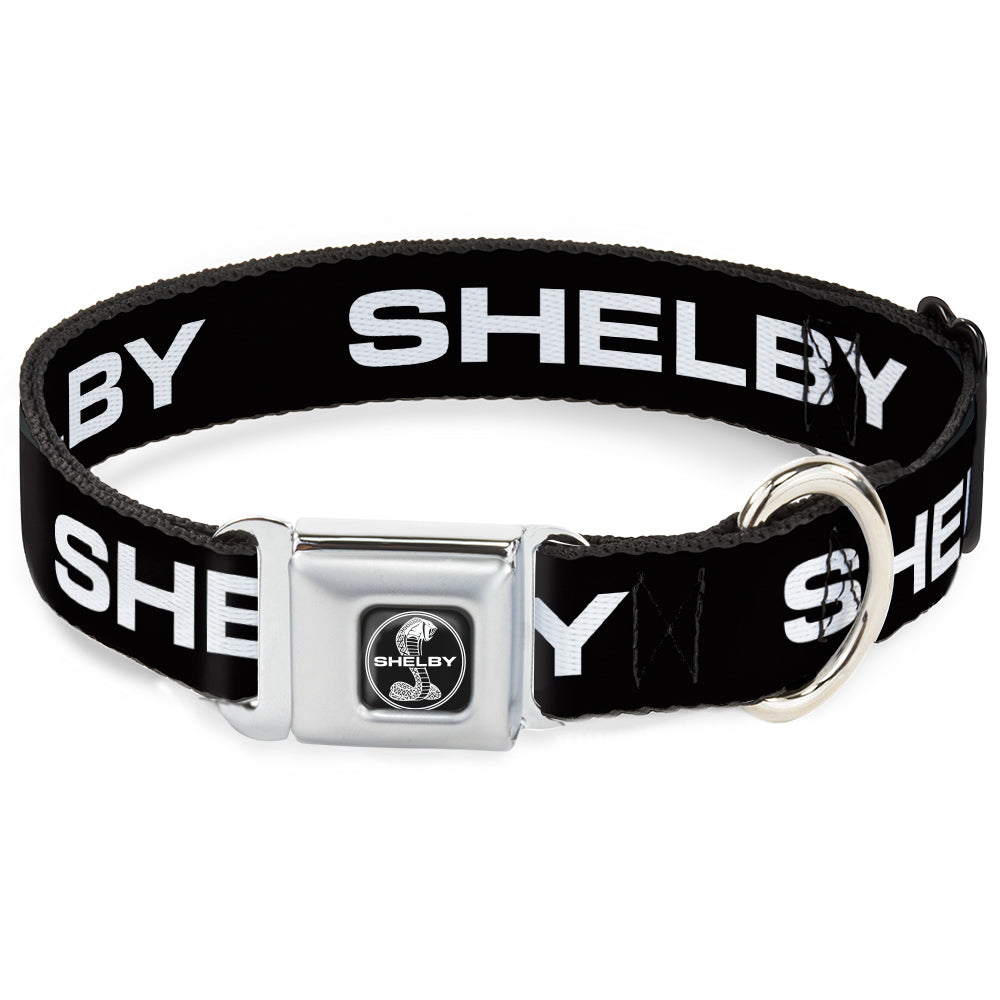SHELBY Tiffany Split Full Color Black/White Seatbelt Buckle Collar - SHELBY Text Only Black/White Dog Collars Seatbelt Buckle Shelby