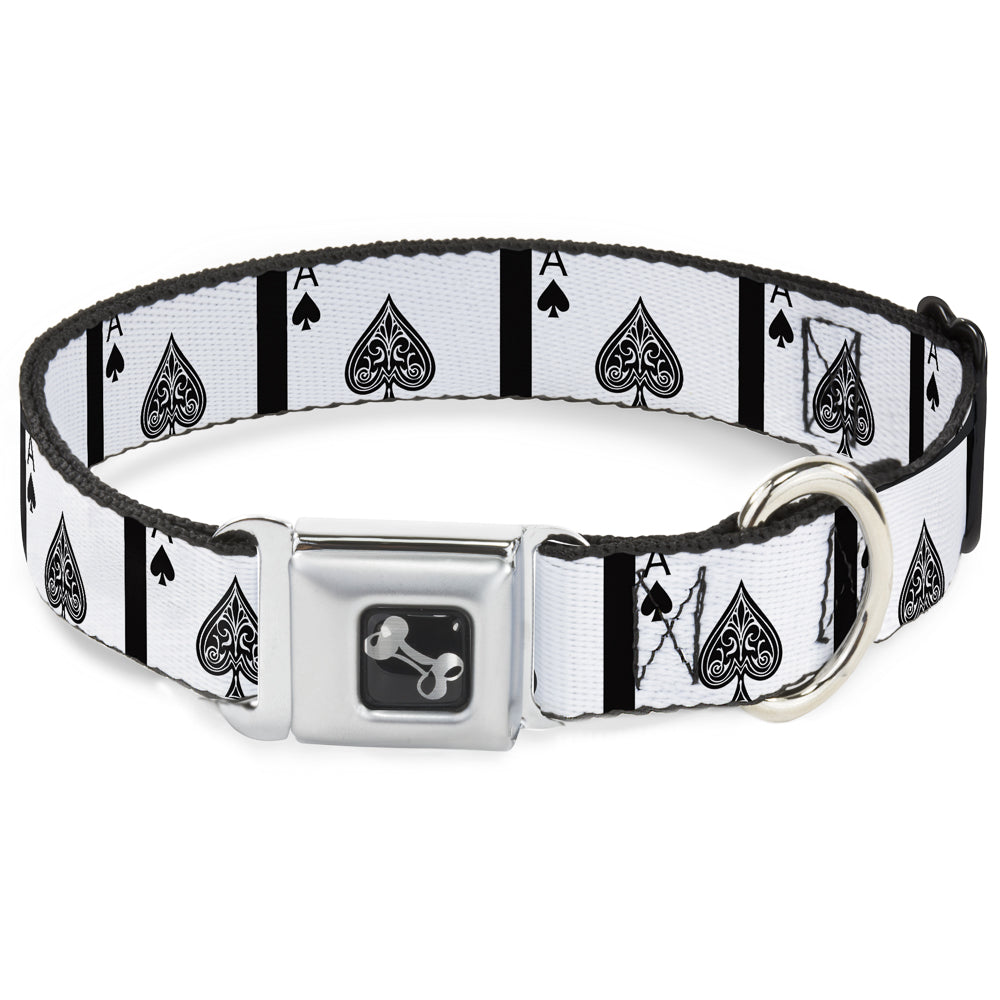 Dog Bone Seatbelt Buckle Collar - Ace of Spades Dog Collars Seatbelt Buckle Buckle-Down