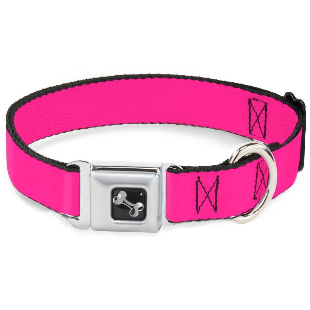 Dog Bone Seatbelt Buckle Collar - Hot Pink Dog Collars Seatbelt Buckle Buckle-Down