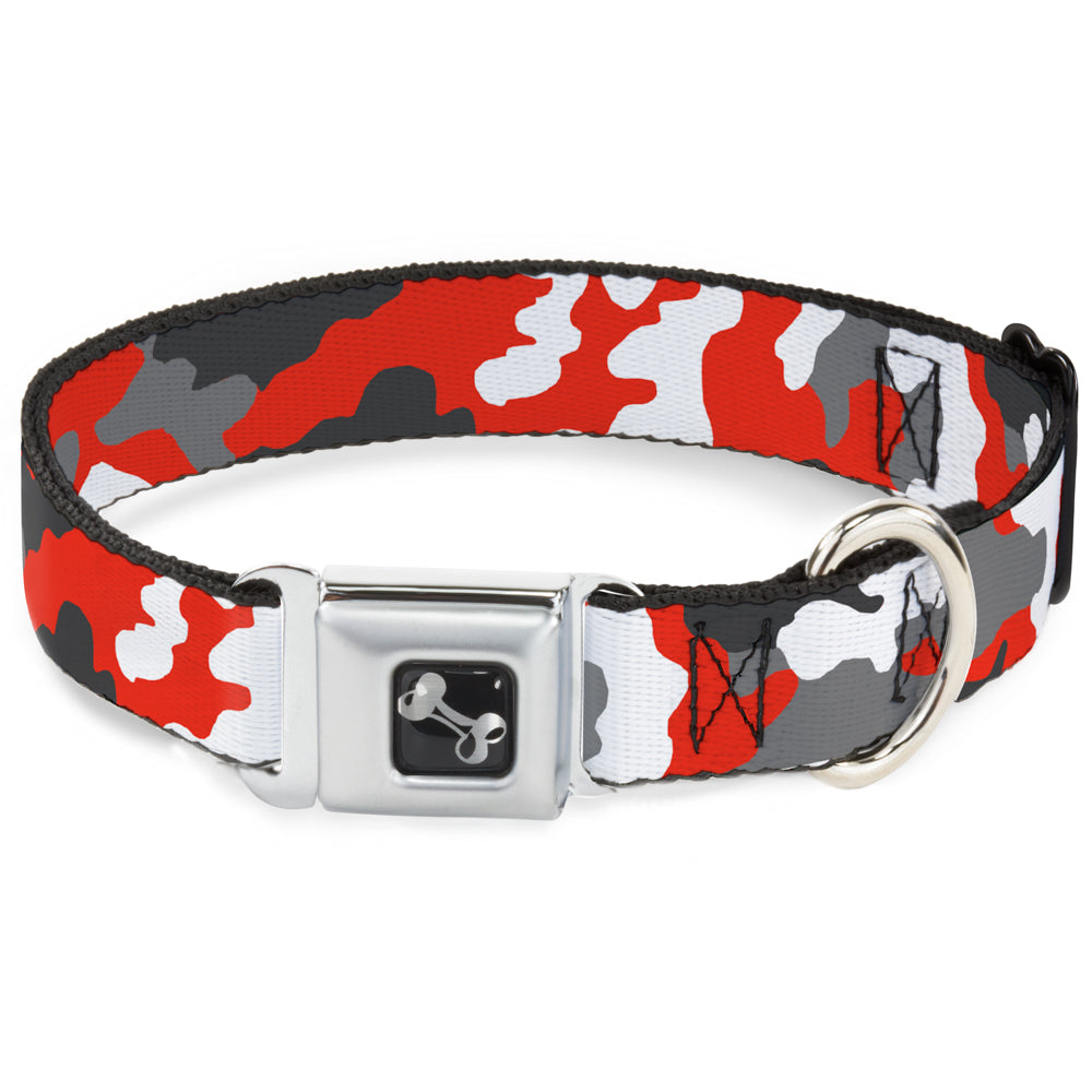 Dog Bone Seatbelt Buckle Collar - Camo Orange Dog Collars Seatbelt Buckle Buckle-Down