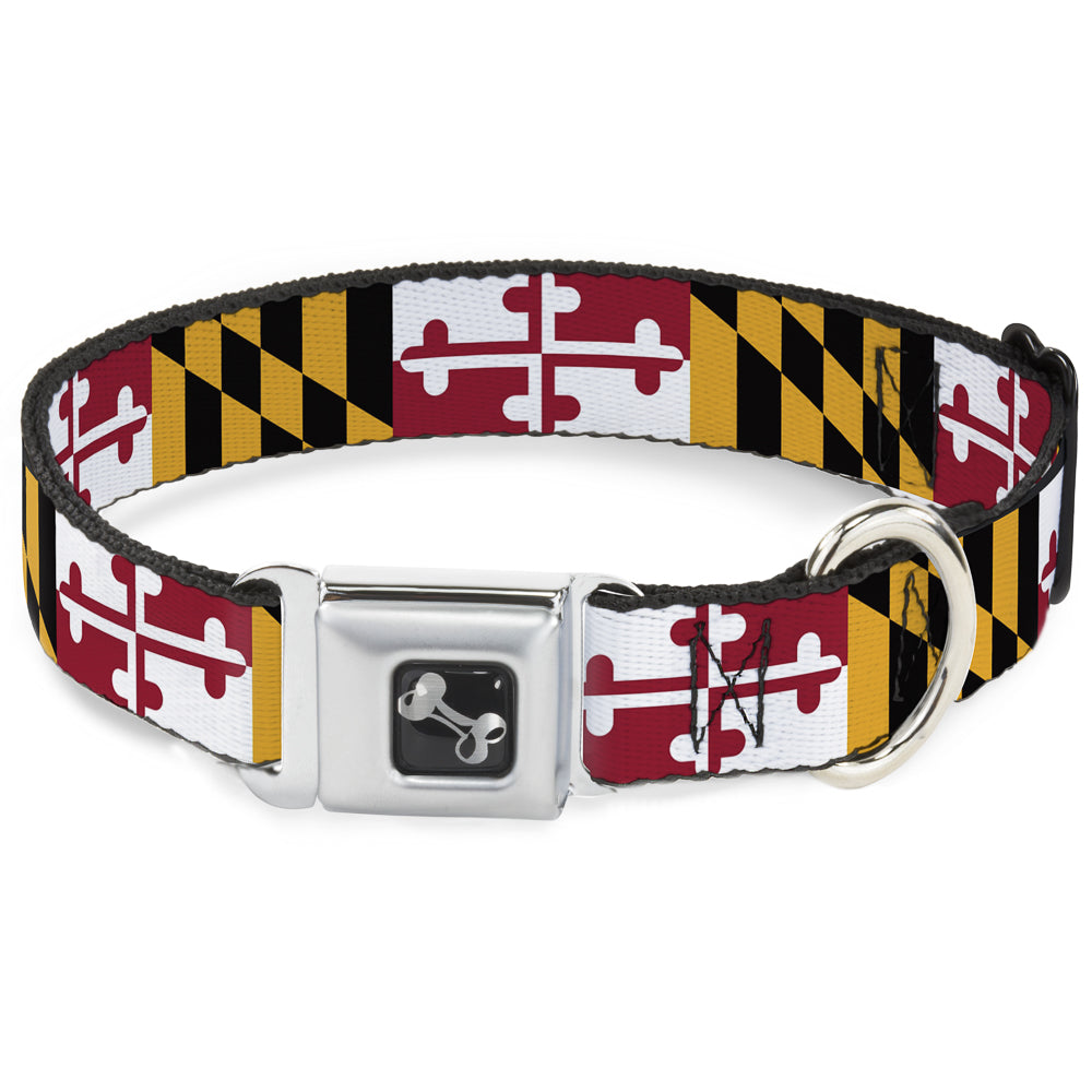 Dog Bone Seatbelt Buckle Collar - Maryland Flags Dog Collars Seatbelt Buckle Buckle-Down