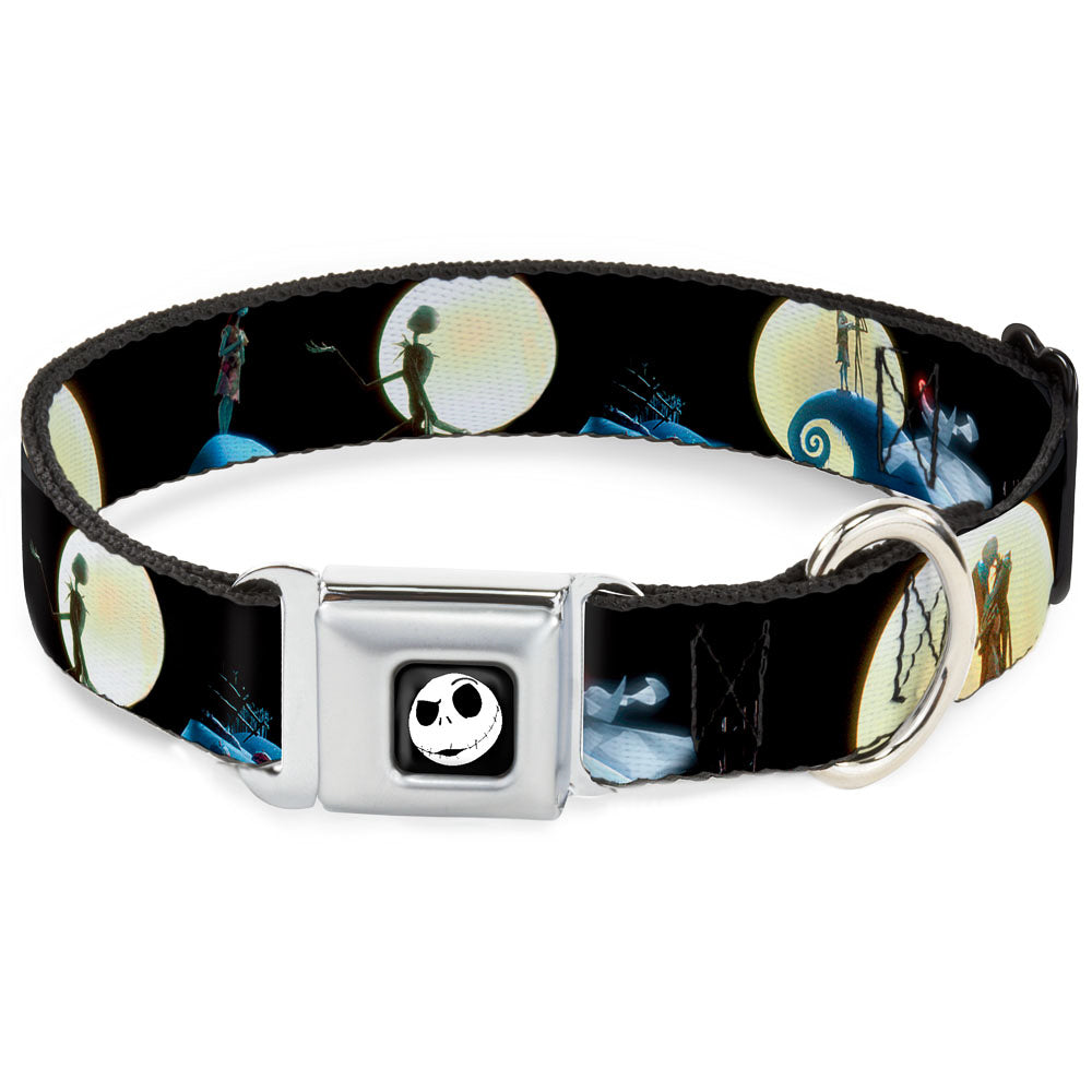 Jack Expression2 Full Color Seatbelt Buckle Collar - NBC Jack & Sally Moon Scenes Dog Collars Seatbelt Buckle Disney