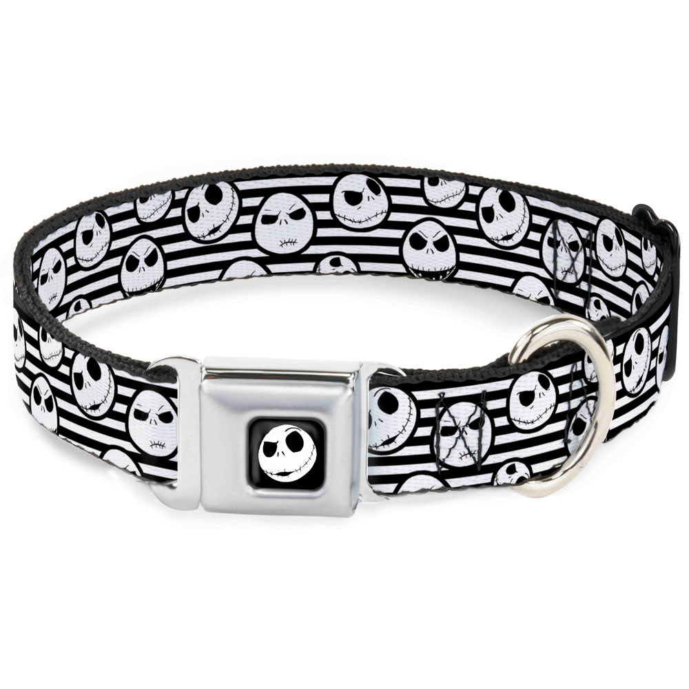 Jack Expression2 Full Color Seatbelt Buckle Collar - Jack Expressions/Stripe White/Black Dog Collars Seatbelt Buckle Disney