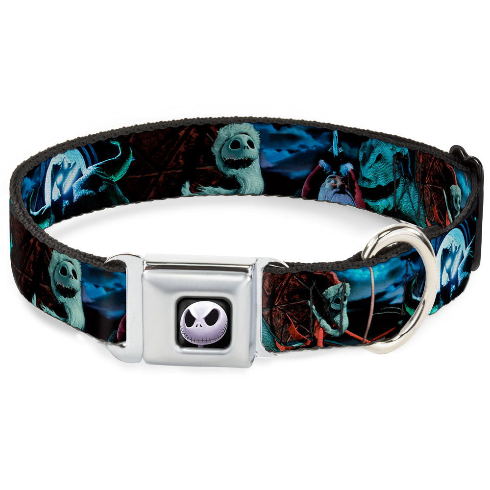 Jack Expression6 Full Color Seatbelt Buckle Collar - NBC Jack, Oogie Boogie, Santa Scene Dog Collars Seatbelt Buckle Disney