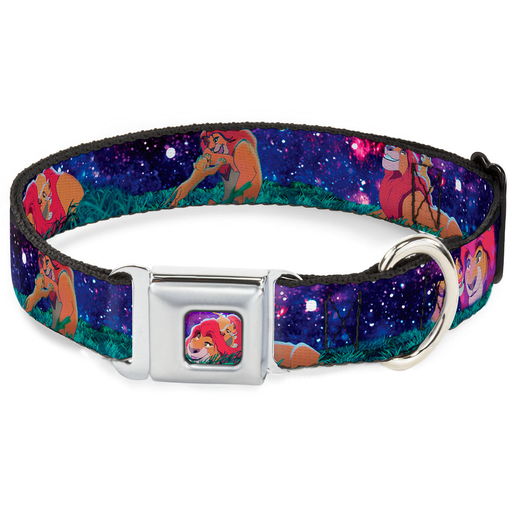 Mufasa & Simba Full Color Seatbelt Buckle Collar - Mufasa & Simba Night Poses Dog Collars Seatbelt Buckle Disney