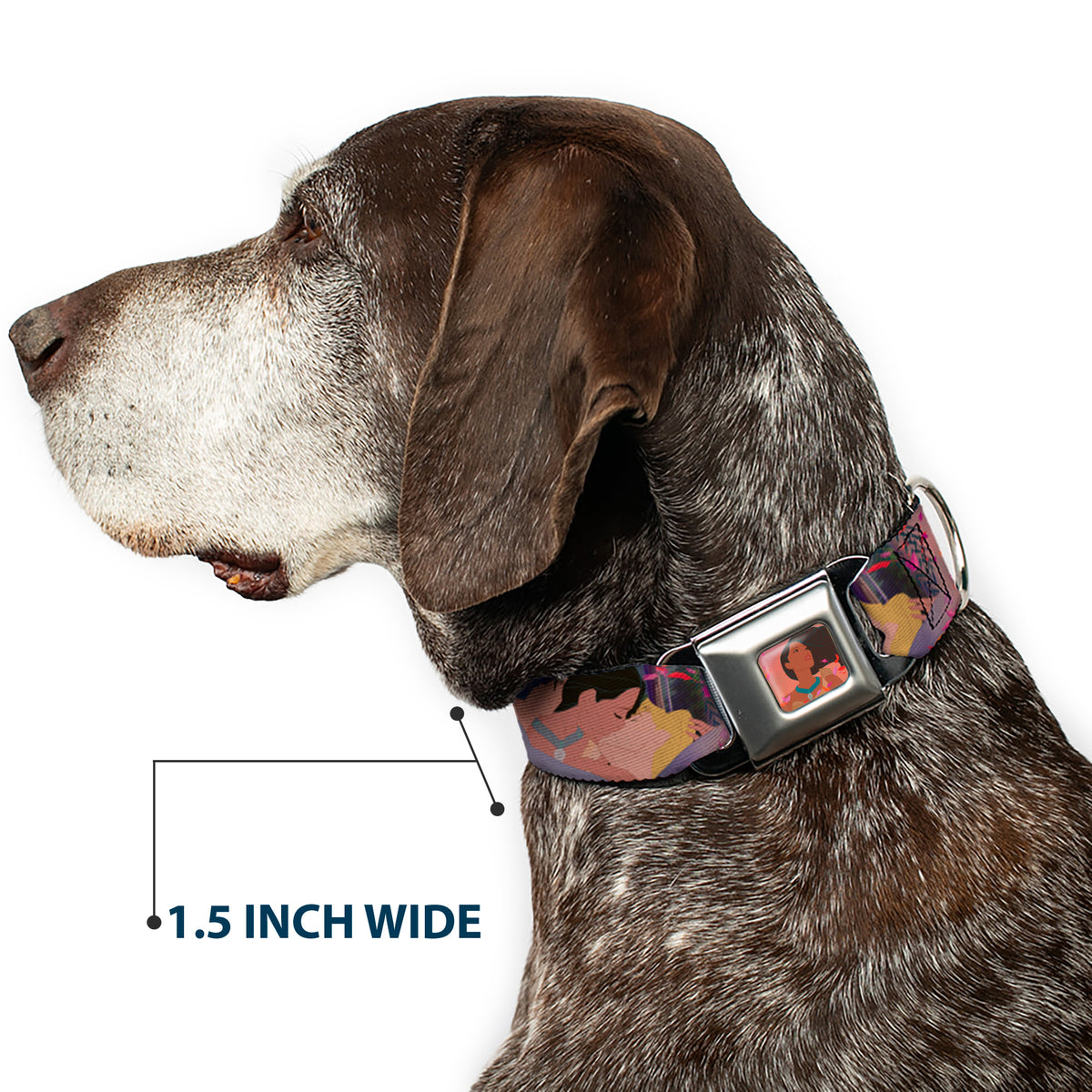 Pocahontas Colors of the Wind Full Color Seatbelt Buckle Collar - Pocahontas & John Smith Scenes Dog Collars Seatbelt Buckle Disney