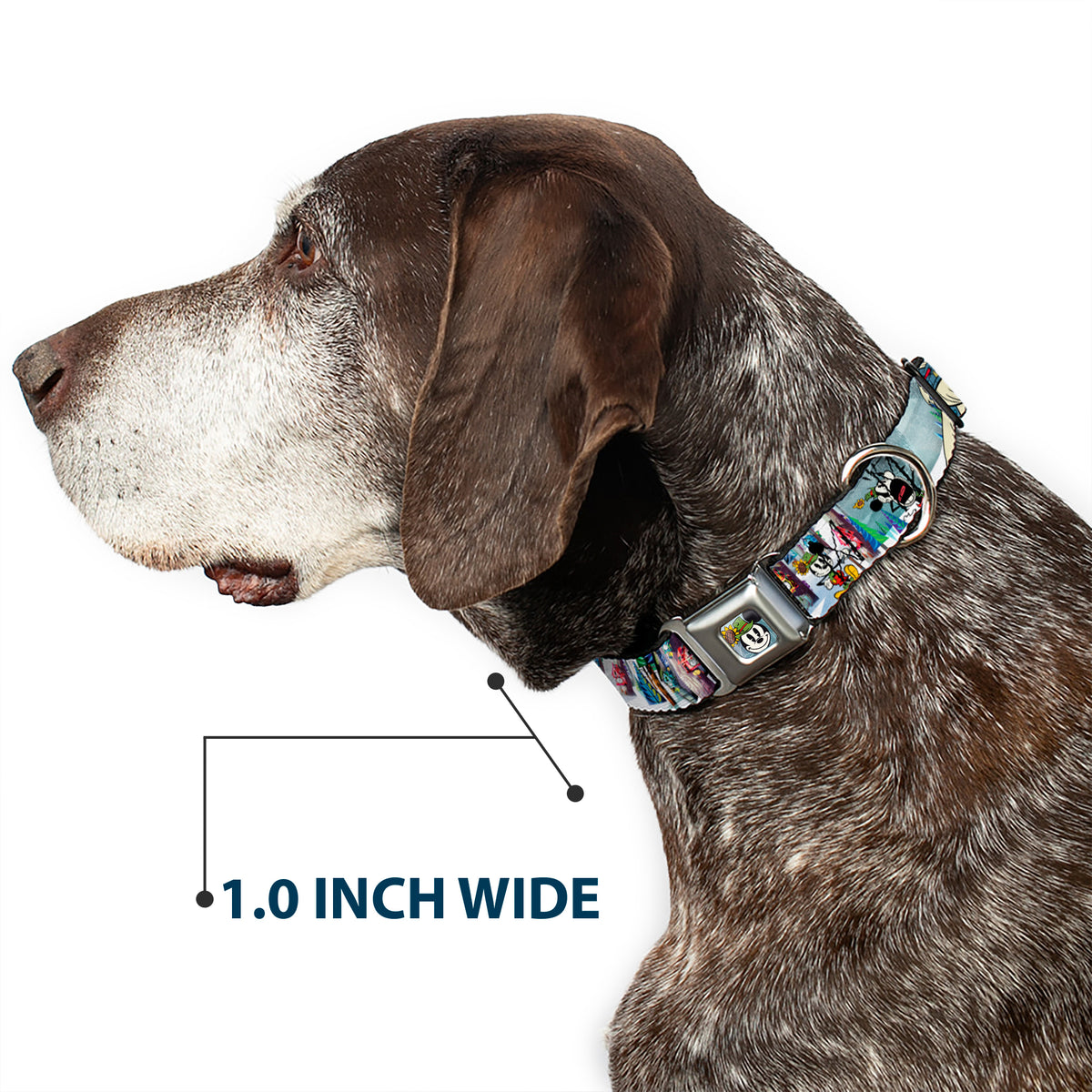 Yodelberg Mickey Full Color Seatbelt Buckle Collar - Mickey & Minnie Yodelberg Scenes Dog Collars Seatbelt Buckle Disney