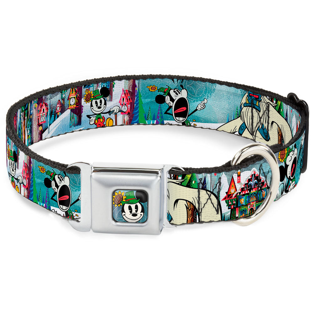 Yodelberg Mickey Full Color Seatbelt Buckle Collar - Mickey & Minnie Yodelberg Scenes Dog Collars Seatbelt Buckle Disney