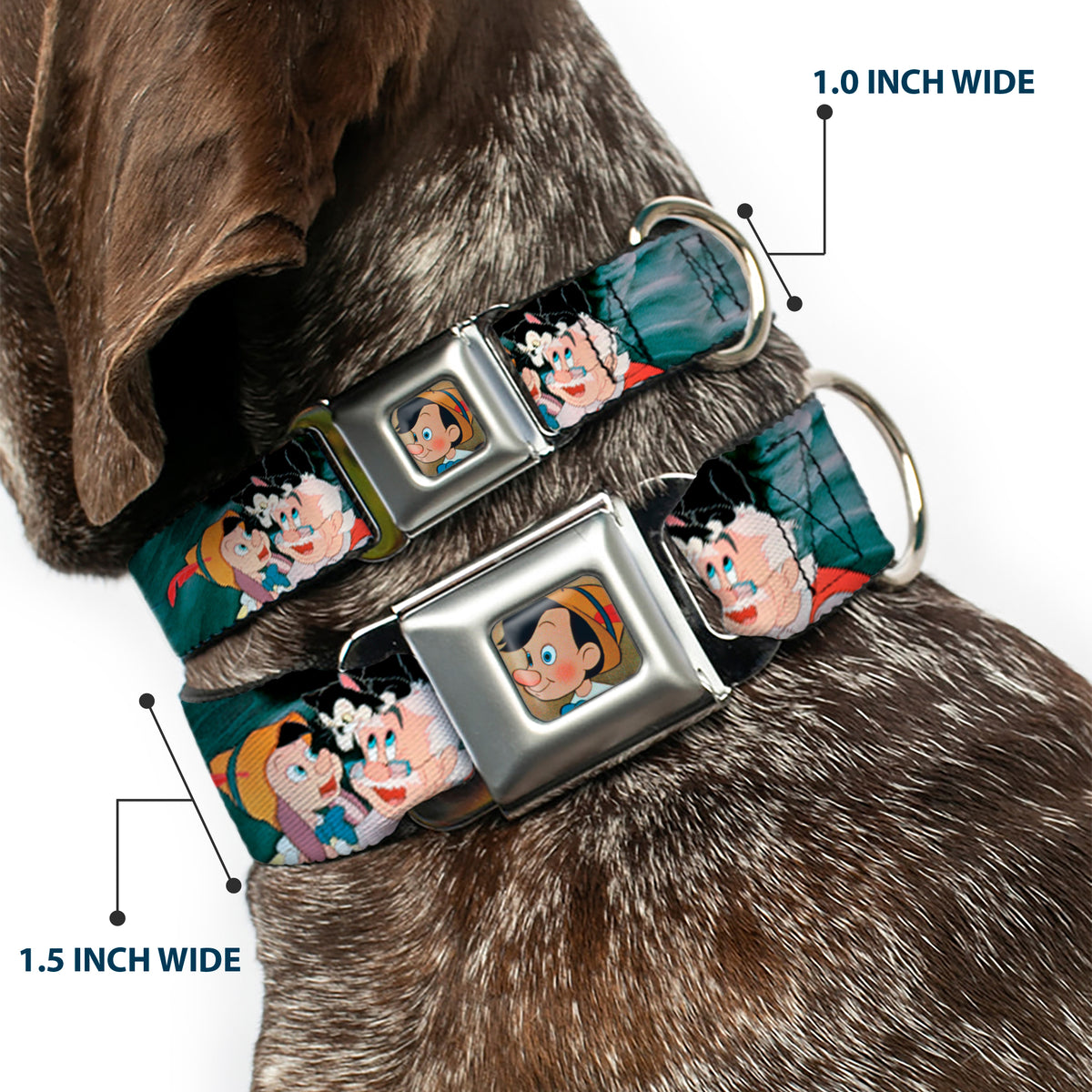 Pinochio Puppet Full Color Tan Seatbelt Buckle Collar - PINOCCHIO/Jiminy Cricket Workshop Tools Dog Collars Seatbelt Buckle Disney