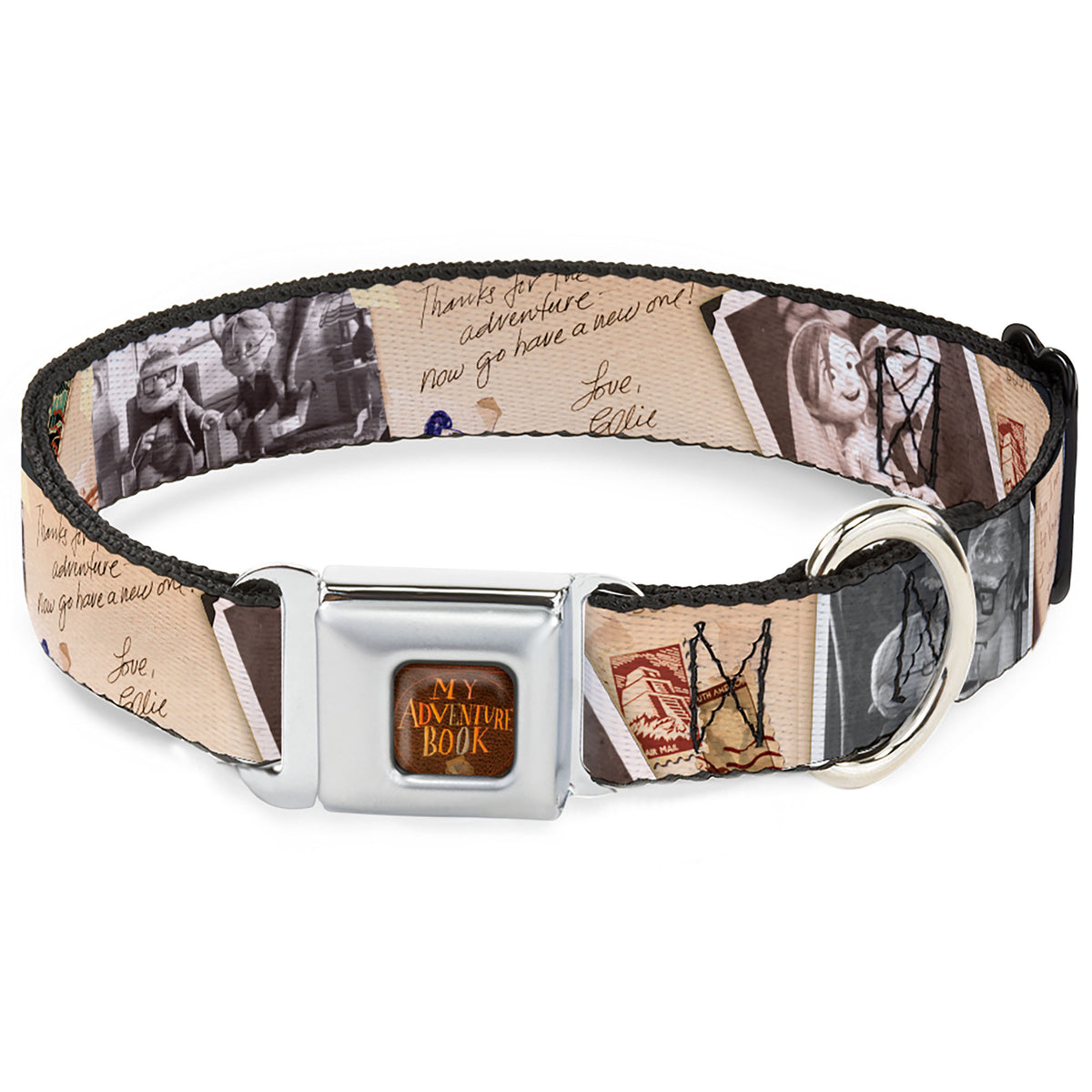 Up MY ADVENTURE BOOK Cover Full Color Seatbelt Buckle Collar - Up Adventure Book Snapshots/Post Cards Dog Collars Seatbelt Buckle Disney